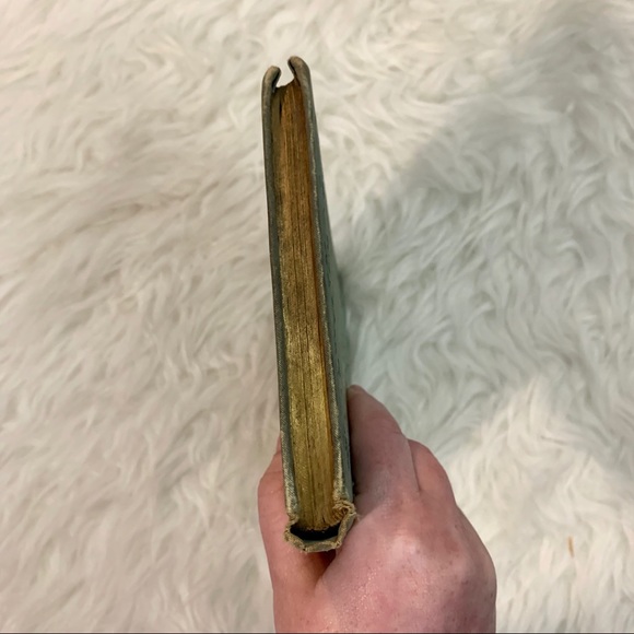 c.1800s Vintage Blue Green Floral Tabletop Book - Picture 10 of 13